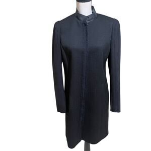 elie tahari lamb leather trim jacket